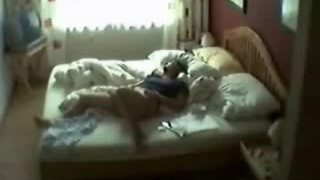 Hidden cam of my mom masturbating on bed 2