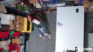 Cute redhead fucked for stealing tv- lifterx.com