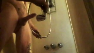Water masturbation solo in the shower