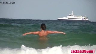 Jackass nude beach voyeur candid spy hd